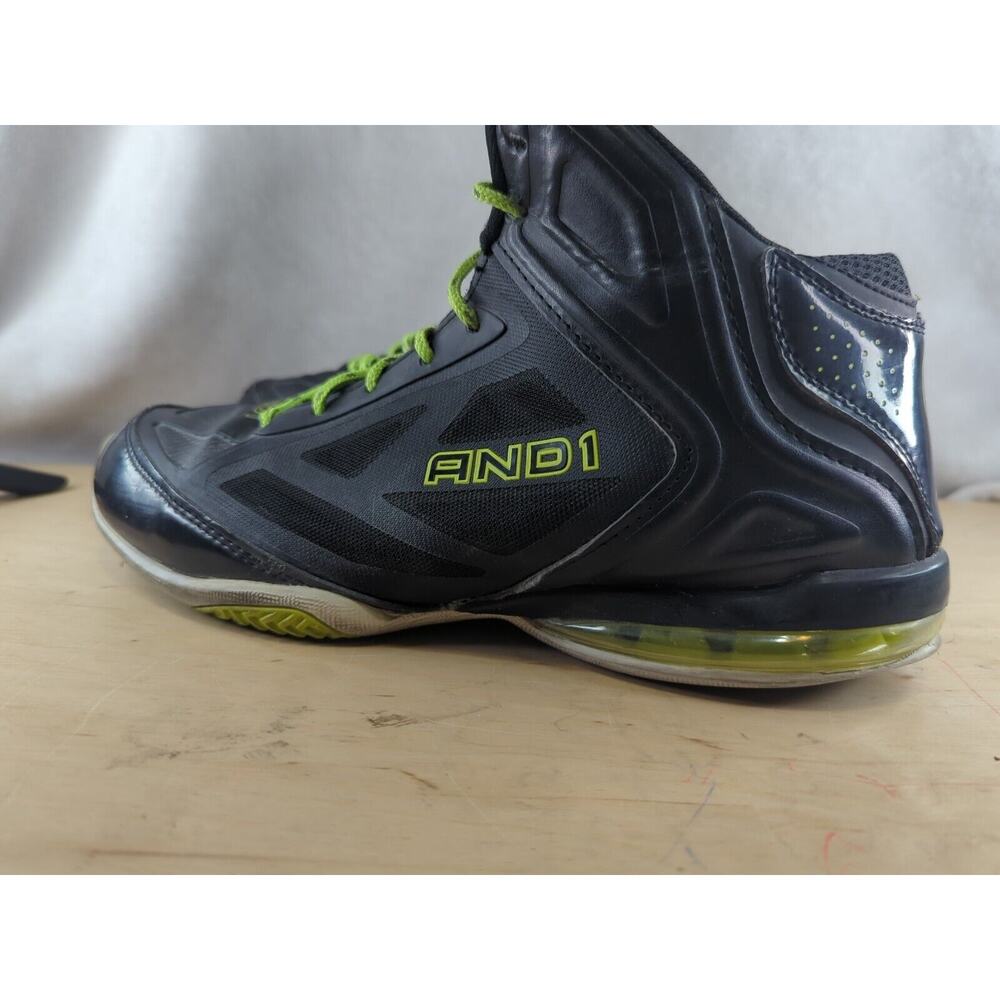 And1 Playoff Black Mid-rise Athletic Shoes Non Marking Lace Up Sneakers Mens 10 - Picture 4 of 11